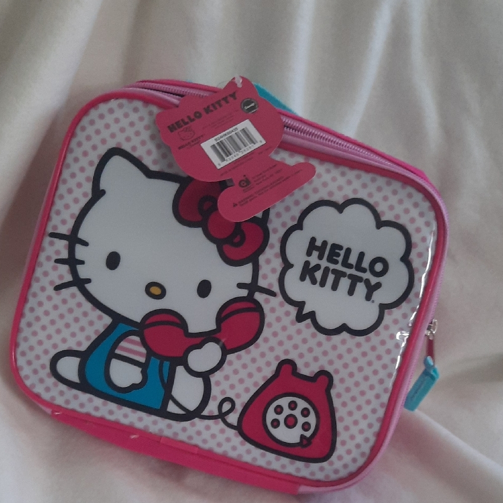 Hello Kitty Polka Dot Lunch Bag with Pink and Blue Accents
